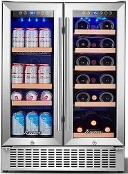 Aobosi 24 Inch Beverage and Wine Cooler Dual Zone