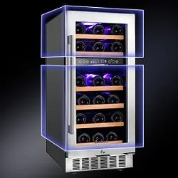 Aobosi dual zone wine cooler