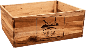 Thirteen Chefs Large Wooden Wine Crate