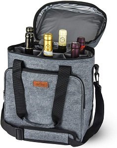 Freshore Insulated Wine Carrier 6 bottle Bag Tote