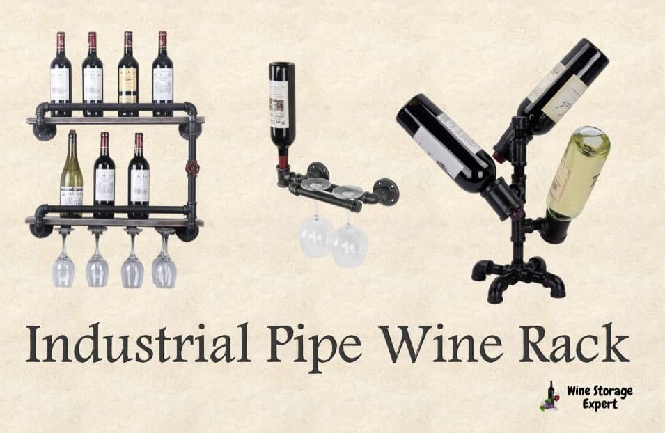 Industrial Pipe Wine Rack