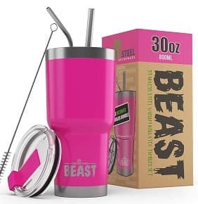 BEAST 30 oz Stainless Steel Wine Tumbler with Lid