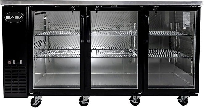 Restaurant Supplies Commercial 3 Door Beer Fridge With Glass Door