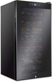 Ivation 28 Bottle Compressor Wine Cooler With Lock