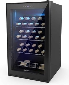 KUPPET 27 Bottles Compressor Freestanding Wine Cooler