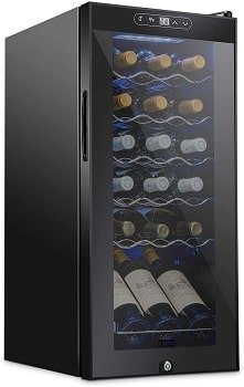 Schmecke 18 Bottle Compressor Wine Cooler Refrigerator With Lock