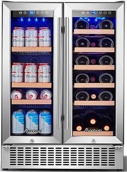 Aobosi 24 Inch Built-in Beverage and Wine Cooler