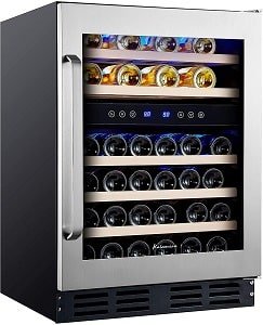 Kalamera 24 Inch 45 Bottle Dual Zone Wine Cooler