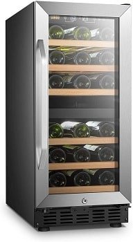 Lanbo 15 Inch Wide Dual Zone Compressor Wine Refrigerator