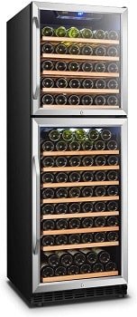 Lanbo 162 Bottles Dual Door Dual Zone Built-in Wine Cooler