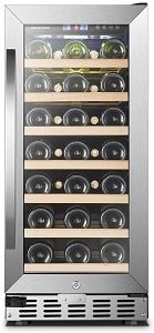 Sinoartizan 33 Bottle Single Zone Compressor Wine Cooler