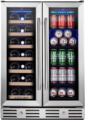 Kalamera 24 Inch Under Counter Dual Zone Wine Cooler