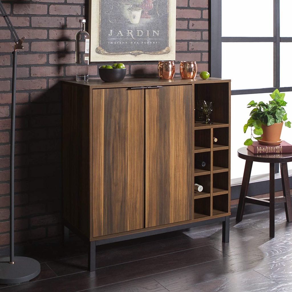 Walker Edison Mid-Century Modern Bar Cabinet
