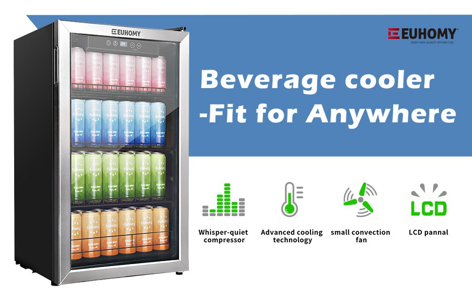 Euhomy Beverage Refrigerator and Cooler