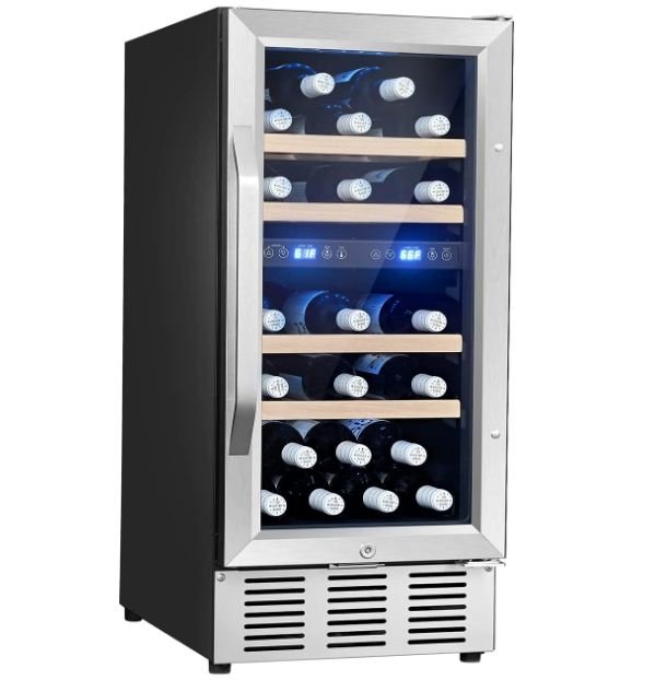 Karcassin 15 Inch 28 Bottle Dual Zone Wine Cooler