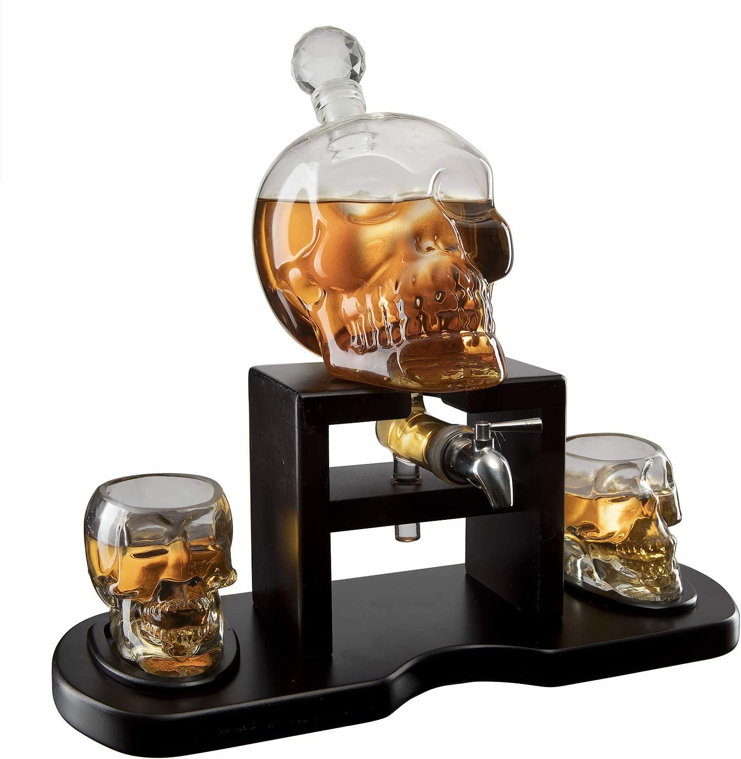 Skull Skeleton Unique Wine & Whiskey Decanter Set